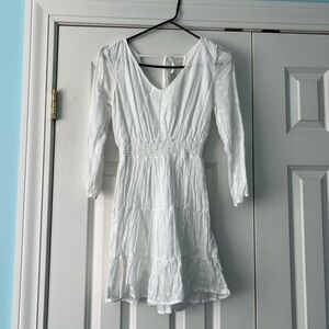 White Women's Long Sleeve Dress